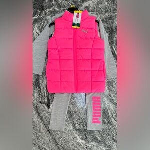 Girl’s Puma matching vest, top and pants.
